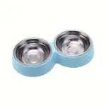 Stainless Steel Double Pet Bowl for Feeding with Removable Inserts – gallery image 2