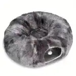 Plush Cat Tunnel Bed for Resting & Play with Enclosed Hideaway and Peekaboo Opening – main image