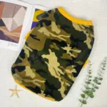 Camouflage Fleece Dog Crewneck Sweatshirt for Warmth and Coverage, Color-Block Design – gallery image 6