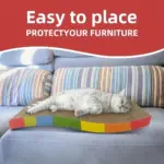 Corrugated Cardboard Cat Scratcher for Scratching & Claw Care with Rainbow Color Design – gallery image 7