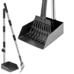 Stainless Steel Pooper Scooper Set for Pet Waste Pickup & Removal with Tray and Rake – main image