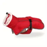 Warm Windproof Dog Jacket for Cold-Weather Wear, Fleece-Lined High Collar – main image