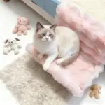 Plush Cat Hammock Bed for Resting & Lounging with Removable Washable Cover – main image