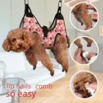 Pet Grooming Hammock Sling for Nail Trimming & Handling, Polyester Comfort Grip Design – gallery image 9