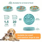 Interactive Slow Feeder Dog Bowl for Controlled Feeding & Slower Eating, Plastic Puzzle Design – gallery image 4