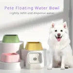 Pet Floating Water Bowl for Drinking Water with Splash-Resistant Design & Anti-Tip Base – gallery image 9
