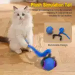 Automatic Interactive Cat Toy for Rolling & Chasing with Two-Speed Adjustment – gallery image 6