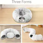 Plush Cat Tunnel Bed for Resting & Play with Enclosed Hideaway and Peekaboo Opening – gallery image 8