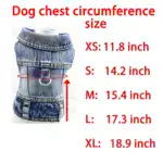 Pull-On Denim-Style Dog Vest for Wearing & Light Coverage, Two-Leg Design – gallery image 6