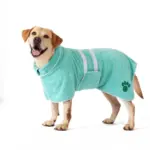 Quick-Dry Dog Bathrobe for Drying After Bathing & Grooming with Embroidered Detail – gallery image 17