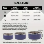 Non-Slip Stainless Steel Pet Bowl for Feeding Cats and Dogs, Round Design – gallery image 4