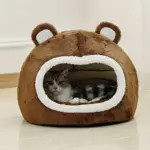 Enclosed Pet Bed for Resting & Sleeping with Soft Cushioned Interior – gallery image 2