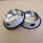 2pcs Stainless Steel Cat Bowls for Pet Feeding with Non-Slip Rubber Base – gallery image 3