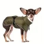 Warm Windproof Dog Jacket for Cold-Weather Wear, Fleece-Lined High Collar – gallery image 13