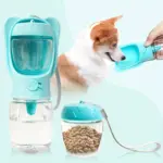 Portable Pet Water Bottle for Dispensing Water During Travel with Attached Food Container – gallery image 8