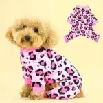Plush Leopard Dog Pajamas for Warmth and Lounging – gallery image 8