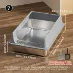 Semi-Closed Stainless Steel Cat Litter Box for Containing Litter Scatter with Matching Scoop – gallery image 15