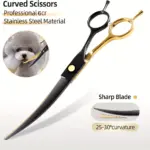 Dog Grooming Scissors for Hair Trimming & Styling with Cutting, Curved and Thinning Shears – gallery image 7