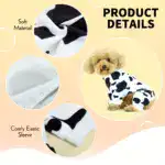Dog Pajamas for Year-Round Wear with Soft Textured Fabric and Cow Spot Pattern – gallery image 5