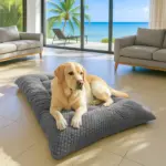 Plush Pet Bed Mattress for Resting & Lounging with Raised Edges and Rectangular Design – gallery image 3