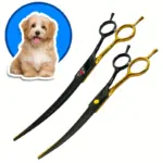 Dog Grooming Scissors for Hair Trimming & Styling with Cutting, Curved and Thinning Shears – gallery image 3