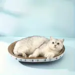 Oval Cat Scratching Bed for Scratching & Resting with Sturdy Cardboard Surface – gallery image 10