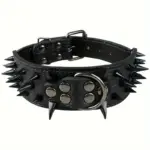 Rivet Dog Collar for Pet Walking & Control with Wolf Tooth Spike Design – gallery image 3