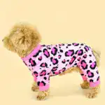Plush Leopard Dog Pajamas for Warmth and Lounging – gallery image 11