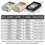 Semi-Closed Stainless Steel Cat Litter Box for Containing Litter Scatter with Matching Scoop – gallery image 4