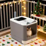 Covered Cat Litter Box Enclosure for Odor Control & Privacy with Easy-Clean Design – gallery image 8