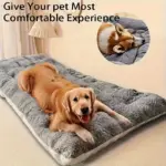 Plush Pet Bed for Resting & Lounging with Thick Cushioned Polyester Mat – gallery image 7