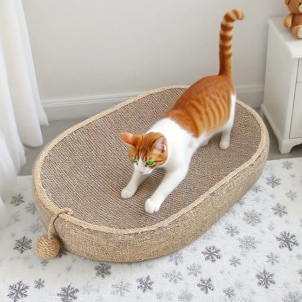 3bbfd864-e48e-46d4-842a-06a7acc91af7 Jute Cat Scratching Board for Scratching & Resting with Raised Edge Design – main image
