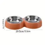 Stainless Steel Double Pet Bowl for Feeding with Removable Inserts – gallery image 4