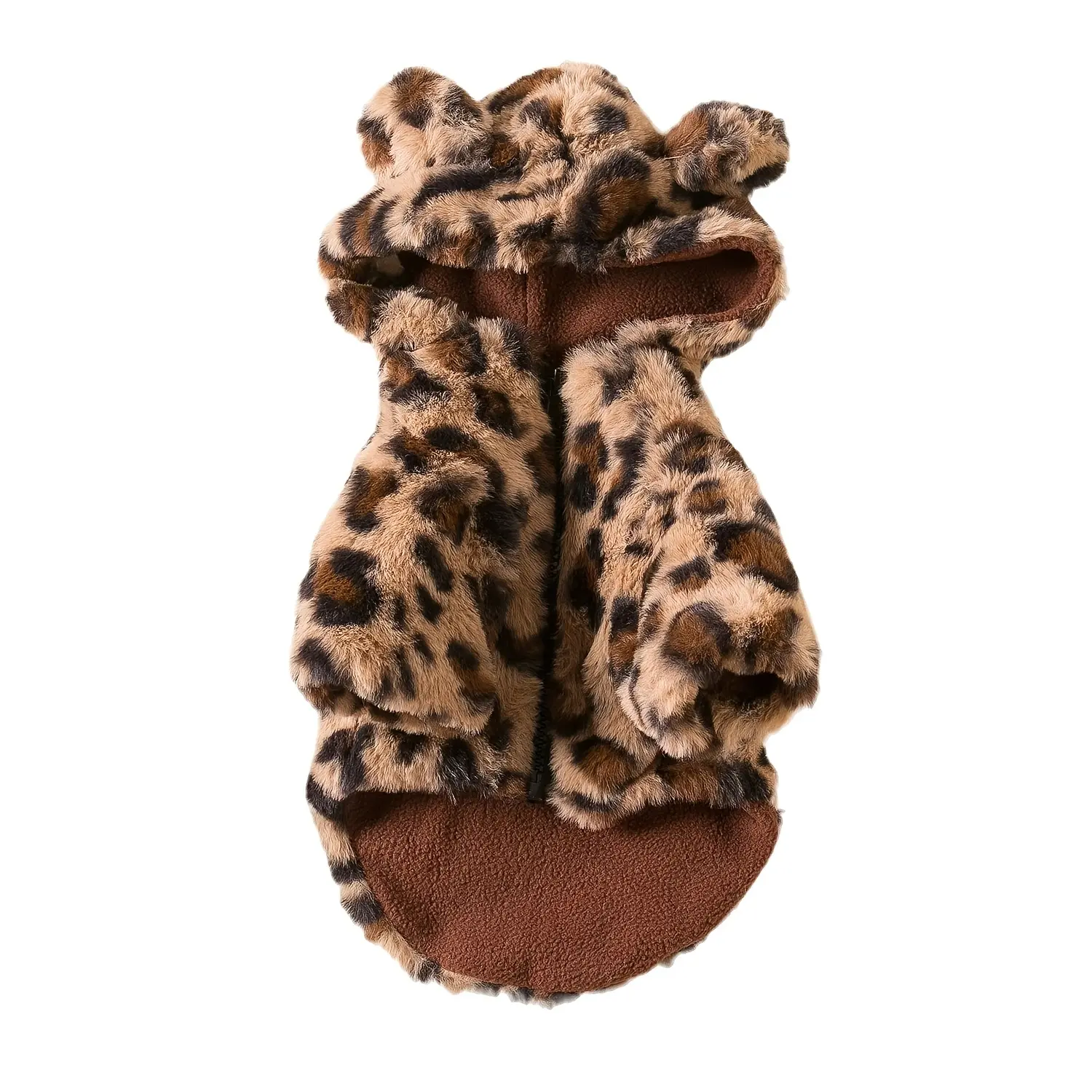 4804e778-cb61-47a2-8d26-8e1196e071d2 Fleece-Lined Pet Coat for Warm Outdoor Wear, Leopard Print – main image
