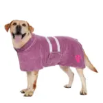 Quick-Dry Dog Bathrobe for Drying After Bathing & Grooming with Embroidered Detail – gallery image 13