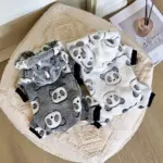 Panda-Themed Hooded Dog Jumpsuit for Warm Wear in Cooler Weather, Coral Fleece – gallery image 3