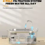 Automatic Pet Water Fountain for Dispensing Drinking Water, Stainless Steel Body & Water Level Window – gallery image 7