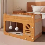 Wall-Mounted Cat Scratching Board and Cat House for Scratching & Resting, Vertical Design – gallery image 9