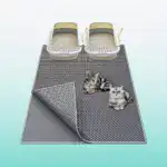 Extra Large Double-Layer Cat Litter Mat for Litter Tracking Control, EVA Material & Non-Slip Surface – main image