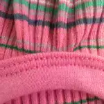 Pink Striped Ribbed Dog Vest for Easy Pullover Wear with Soft Knit Fabric – gallery image 9