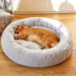 Plush Round Dog Bed for Resting & Sleeping with Deep Bolstered Shape – gallery image 8