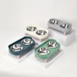 2-In-1 Cat Feeder and Water Dispenser for Pet Feeding with Dual Bowl Design – main image