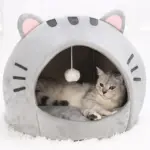 Enclosed Pet Bed Tent for Indoor Resting with Soft Cushion and Compact Design – gallery image 7