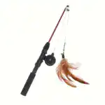 Cat Teaser Wand Toy for Interactive Play with Telescoping Rod and Feather Attachment – gallery image 8