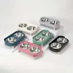 2-In-1 Cat Feeder and Water Dispenser for Pet Feeding with Dual Bowl Design – gallery image 9