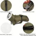 Warm Windproof Dog Jacket for Cold-Weather Wear, Fleece-Lined High Collar – gallery image 8
