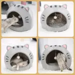 Enclosed Cat Bed for Indoor Resting & Sleeping with Warm Cave Design – gallery image 2