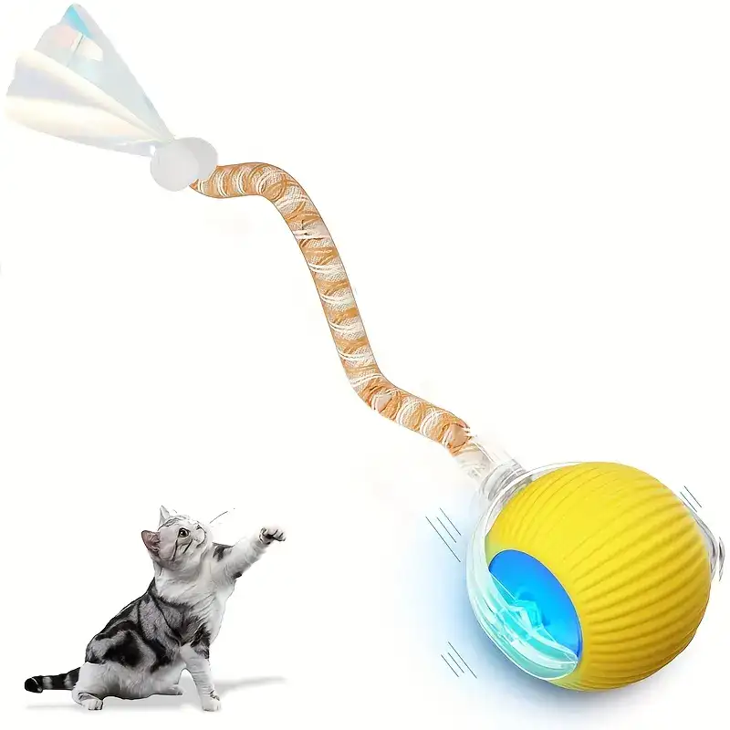 69e9c98e-9587-4aae-b3f3-c0f0e4dfb7b3 Automatic Moving Cat Ball Toy for Interactive Play, Motion Activation & Obstacle Avoidance – main image