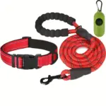 Reflective Pet Leash and Adjustable Nylon Collar for Dog Walking & Control – gallery image 14