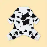 Dog Pajamas for Year-Round Wear with Soft Textured Fabric and Cow Spot Pattern – main image